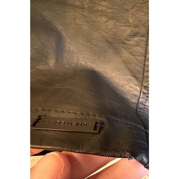 La Belle Roc Faux Leather Mini Dress Sz. S Studded Puff Sleeve Y2K Whimsygoth - Picture 9 of 16